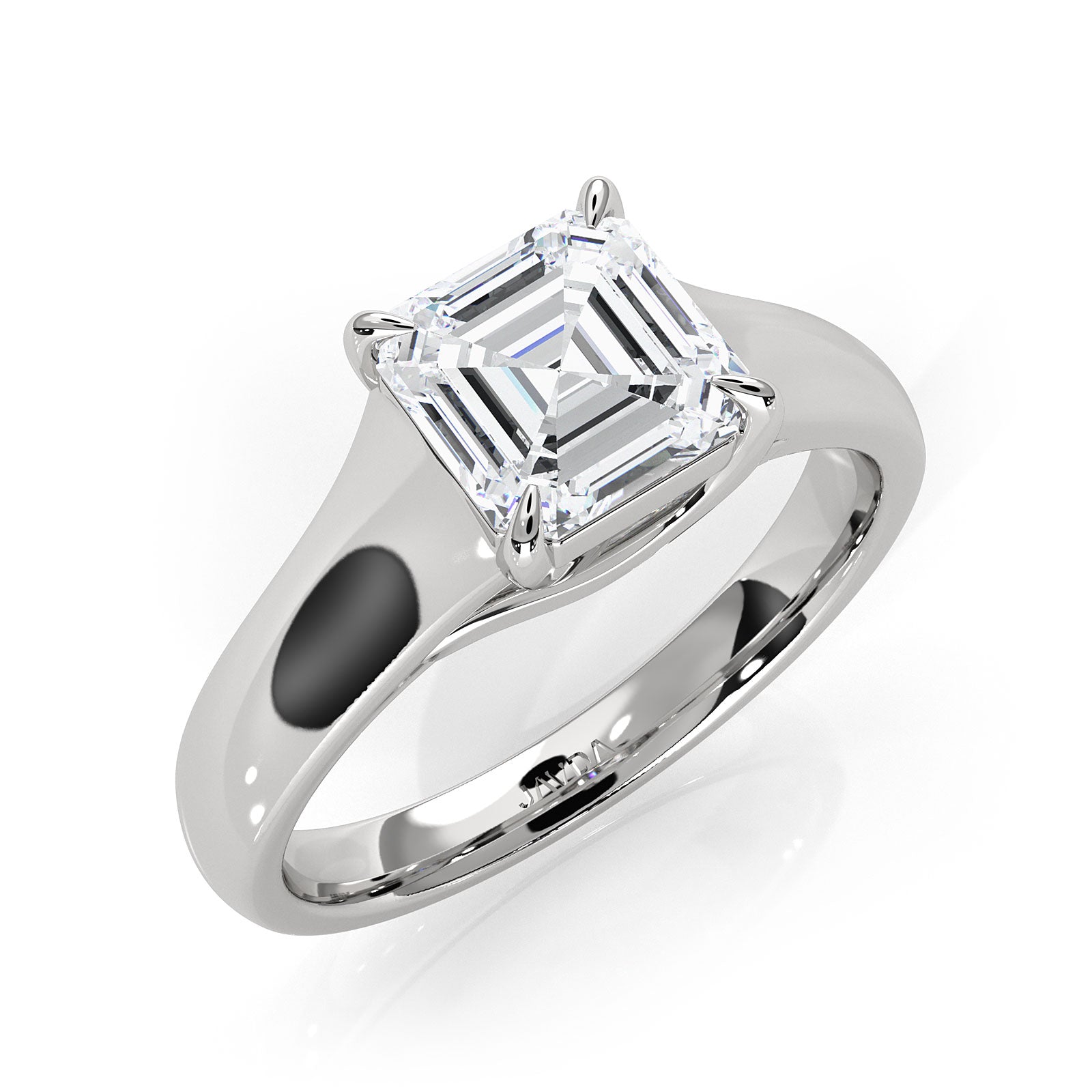 5g Trellis Solitaire Lab Grown Diamond IGI Certified Engagement 5.5mm Ring 1.00 Ctw.